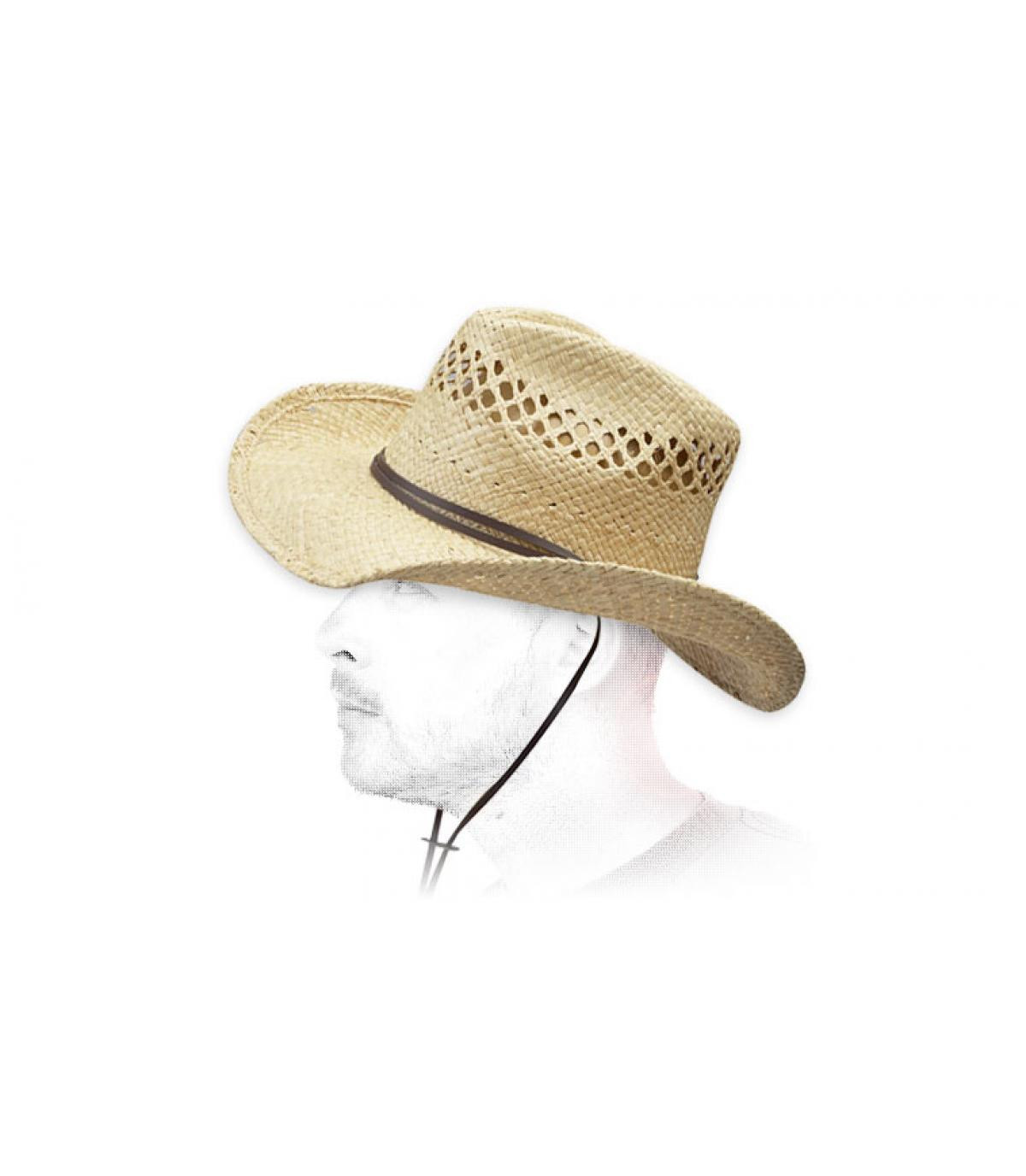 Stetson cowboy straw hat Larimore raffia by Stetson